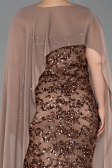 Long Copper Scaly Plus Size Evening Dress ABU5794