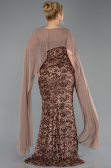 Long Copper Scaly Plus Size Evening Dress ABU5794