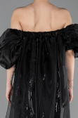 Long Black Scaly Evening Dress ABU6099