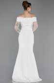 Long White Evening Dress ABU6101