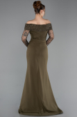 Long Olive Drab Evening Dress ABU6101