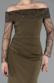 Long Olive Drab Evening Dress ABU6101