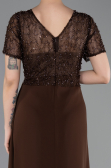 Long Brown Dantelle Evening Dress ABU6100