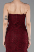 Long Burgundy Dantelle Prom Gown ABU6077