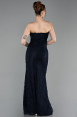 Long Navy Blue Dantelle Prom Gown ABU6077