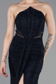 Long Navy Blue Dantelle Prom Gown ABU6077