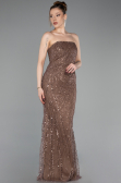 Long Copper Beaded Evening Dress ABU6104