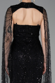 Long Black Beaded Evening Dress ABU6104