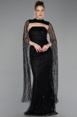Long Black Beaded Evening Dress ABU6104