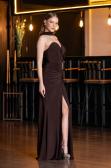 Long Brown Prom Gown ABU6051