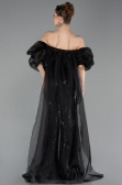 Long Black Scaly Evening Dress ABU6099