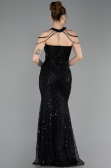 Long Black Beaded Evening Dress ABU6073