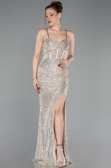 Long Beige Prom Gown ABU6106