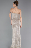 Long Beige Prom Gown ABU6106