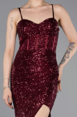 Long Burgundy Prom Gown ABU6106