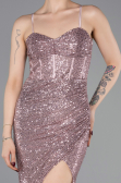 Long Powder Color Prom Gown ABU6106