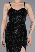 Long Black Prom Gown ABU6106
