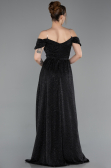 Long Black-Silver Evening Dress ABU6107