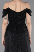 Long Black-Silver Evening Dress ABU6107