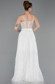 Long White Evening Dress ABU6108
