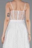 Long White Evening Dress ABU6108