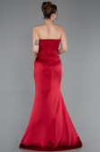 Long Burgundy Satin Mermaid Evening Gown ABU6109