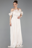 Long Beige Chiffon Prom Gown ABU6110