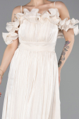 Long Beige Chiffon Prom Gown ABU6110