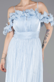 Long Light Blue Chiffon Prom Gown ABU6110