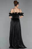 Long Black Chiffon Prom Gown ABU6110