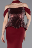 Long Burgundy Evening Dress ABU6094