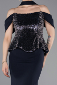 Long Navy Blue Evening Dress ABU6094