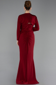 Long Burgundy Plus Size Evening Gown ABU6097