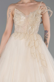 Long Beige Evening Dress ABU6113