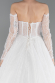 Long White Dantelle Wedding Dress ABG195