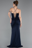 Long Navy Blue Prom Gown ABU6115