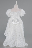 Front Short Back Long White Girl Dress ABO134