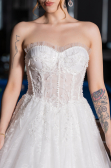 Long White Dantelle Wedding Dress ABG193