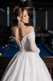 Long White Dantelle Wedding Dress ABG194