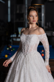 Long White Dantelle Wedding Dress ABG194