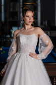 Long White Wedding Dress ABG189
