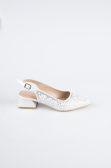 Silver Beaded Evening Shoe AB2100