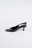 Black Leather Stiletto ABD2108