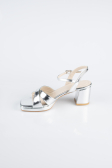 Silver Leather Evening Shoe ABD2114