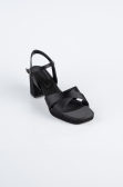 Black Satin Evening Shoe ABS2114