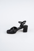 Black Satin Evening Shoe ABS2114