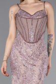 Long Lavender Haute Couture Dress ABU6116