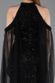 Long Black Beaded Evening Dress ABU6117