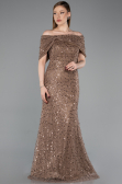 Long Brown Dantelle Prom Gown ABU6119
