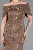 Long Brown Dantelle Prom Gown ABU6119